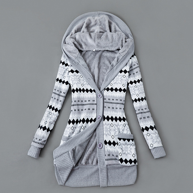 🔥 50 % RABATT – Damen-Strickjacke mit Kapuze & Plüschfutter | S–3XL