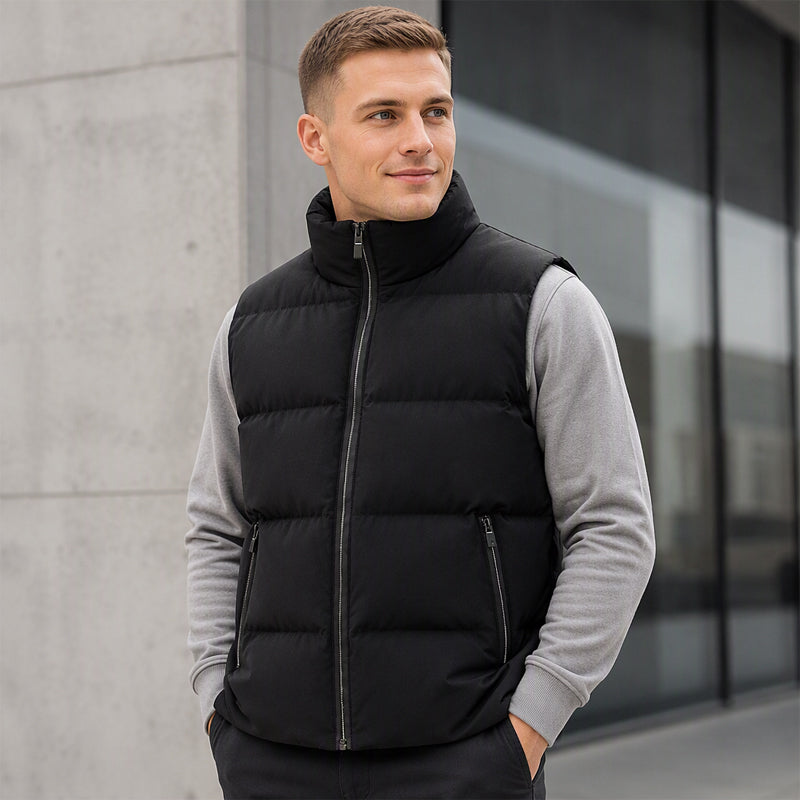 🔥 50 % RABATT – Klassische Herren-Steppweste mit Stehkragen | M–4XL