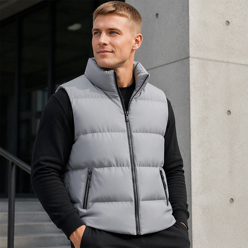 🔥 50 % RABATT – Klassische Herren-Steppweste mit Stehkragen | M–4XL