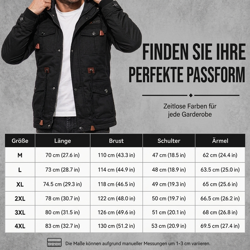 📢Gratis Versand! Solange der Vorrat reicht!📢 Wärmende Winterjacke für Herren mit abnehmbarer Kapuze