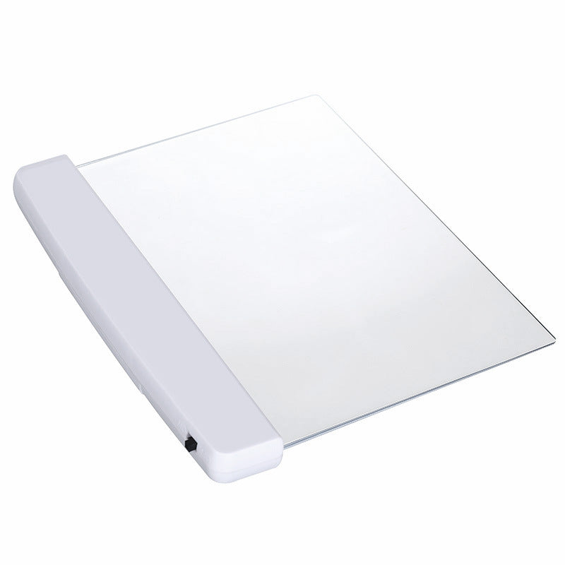 LED-Leselampe mit transparenter Lichtleitplatte für Buchseiten