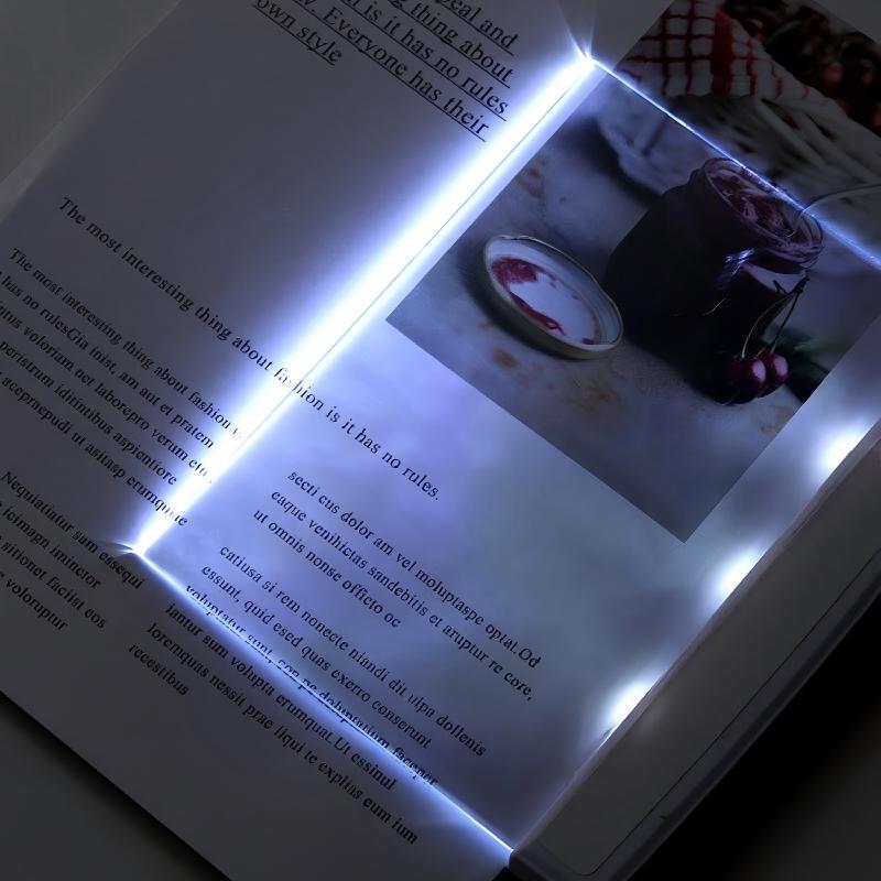 Detailansicht des flachen LED-Lesepanels