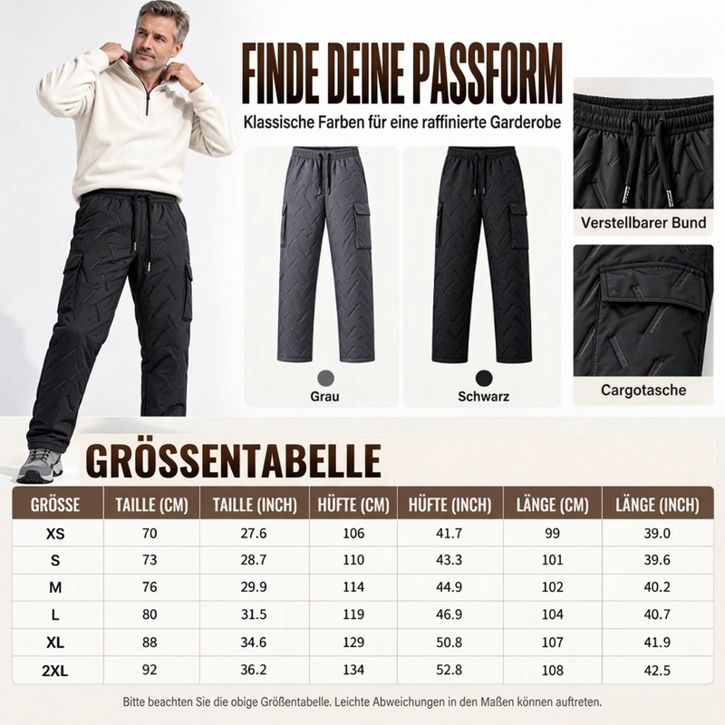 📢🎉50%Rabatt!!!🛍️✨Herren Winter Cargohose mit Plüschfutter