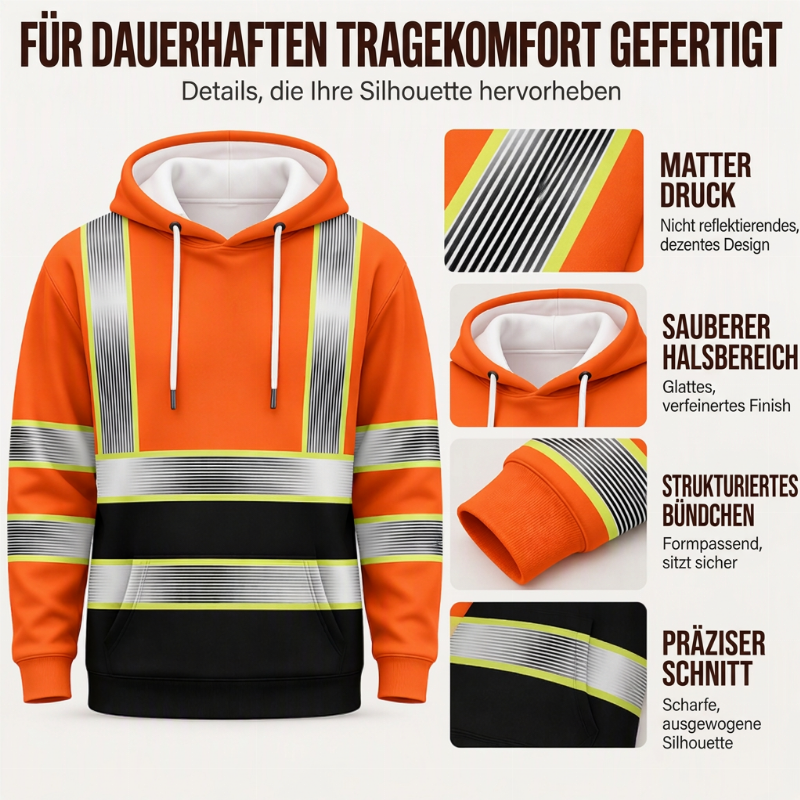 🎁Neu eingetroffen!🎁 Bedrucktes Herren-Hoodie mit hochsichtbarem Design