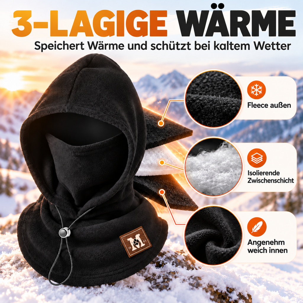 3-lagige Wärme der Winter-Fleece-Sturmhaube