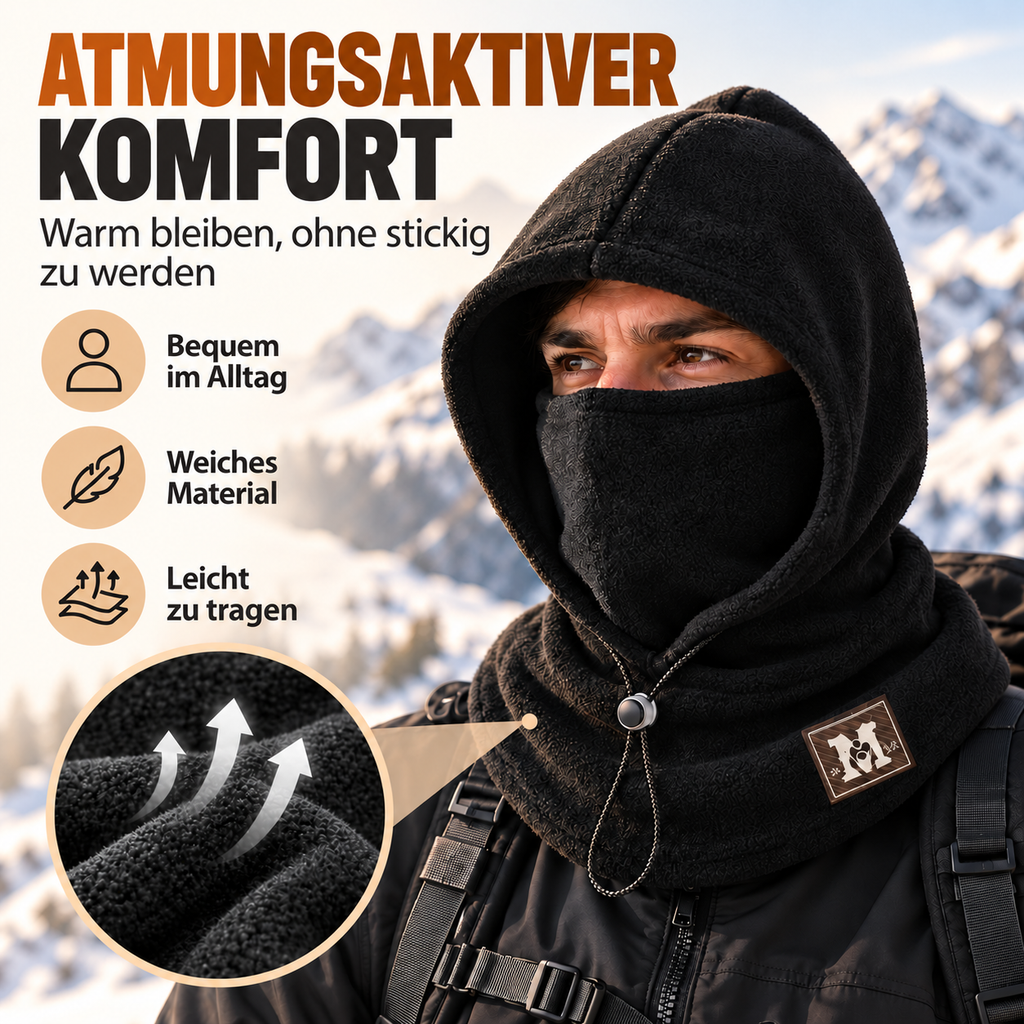 Atmungsaktiver Komfort der Winter-Fleece-Sturmhaube