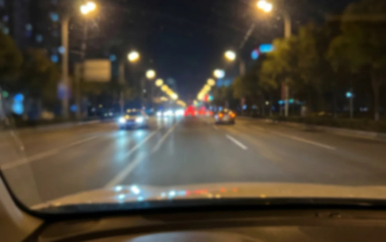 Verkehr bei starker Blendung